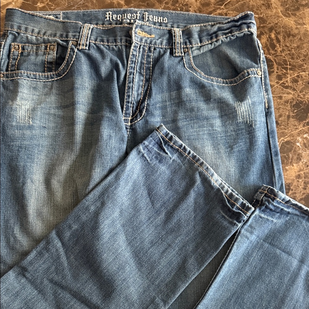 Request Jeans Men's Relaxed Fit Denim in Blue